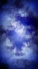 Wall Mural - abstract blue hued clouds vertical 4k loop features shades of blue cloud or paint like animations mo
