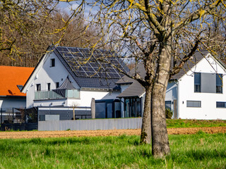 Wall Mural - Neubaugebiet am Rand einer Ortschaft