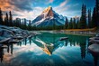 The beauty of a mountain reflected in a calm pool