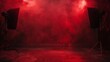 © Tida - Professional studio set up with red fog - A fully equipped photography studio set up with intense red fog creating a dramatic effect
