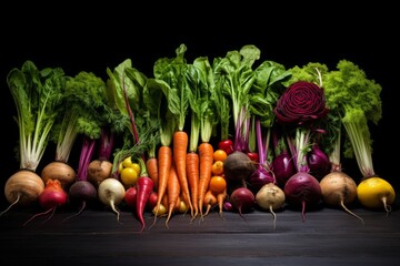 Wall Mural - A colorful assortment of root vegetables