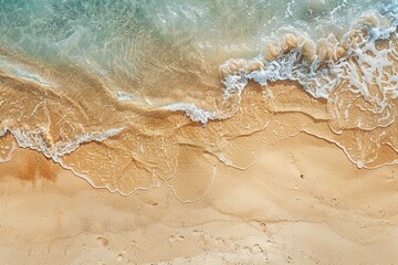 Beautiful sea waves on beach sand