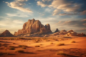 Wall Mural - The stark beauty of a rugged desert landscape