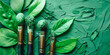 Marketing audit visuals in a green palette, symbolizing growth and eco-friendly business strategies.