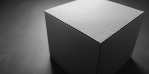  A white box sitting on top of a table. Suitable for various uses.