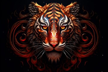  Artistic interpretation of the tiger zodiac symbol