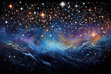 Wall Mural - A celestial tapestry of stars and galaxies