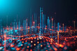 smart city, data city background cityscape technology