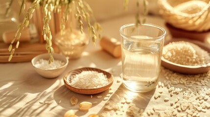 Poster - A glass of water on a table, suitable for various concepts.