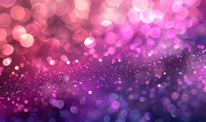 Wall Mural - Vibrant purple and pink bokeh lights, abstract background. Glitter lights backdrop for Mother's Day, Woman's Day, Valentine's Day, Wedding, and Birthday celebration.