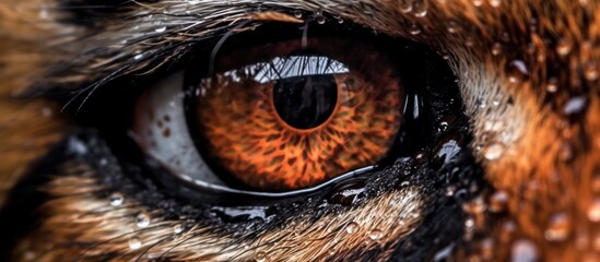 Canvas Print - close up tiger eyes and face