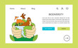 Biodiversity conservation web banner or landing page. Endangered