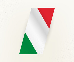 Wall Mural - Abstract modern vertical flag of Italy on beige background with dots.