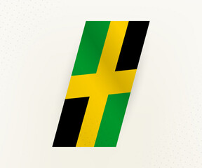 Sticker - Abstract modern vertical flag of Jamaica on beige background with dots.