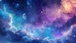 Mystical galaxy scene with vibrant clouds and shining stars.