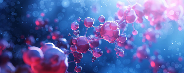 molecular dna structure abstract background. molecule model, chemical formula. medical, science and 