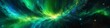 Abstract surrealistic banner green space clouds, background for design