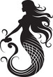 © ROHIT - Marine Mosaic Captivating Mermaid Icon Design Celestial Siren Vector Logo of a Graceful Mermaid