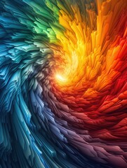 Wall Mural - a colorful swirl of paper and colored shapes. generative ai.