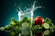 Drink milk eat fresh vegetables for good health  Generative AI