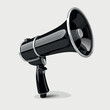 © Alexey - Megaphone in cartoon, doodle style . Image for t-shirt, web, mobile apps and ui. Isolated 2d vector illustration in logo, icon, sketch style, Eps 10, black and white. AI Generative