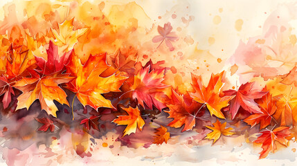 Wall Mural - abstract autumn leaves background