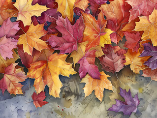 Wall Mural - abstract autumn leaves background