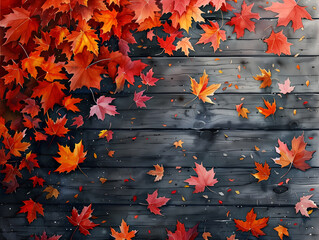 Wall Mural - abstract autumn leaves background