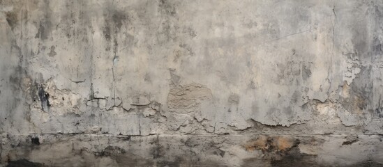 Poster - Close up of a concrete wall covered in various stains, resembling an abstract art piece with a mix of textures and colors from soil and freezing weather