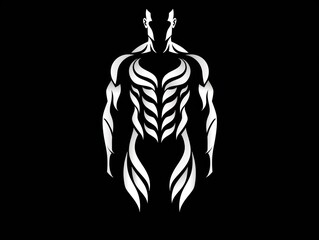 Wall Mural -  bodybuilder upper body logo