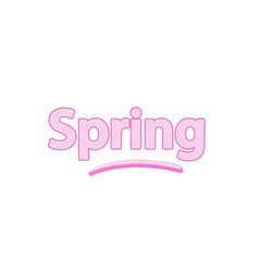 Wall Mural - 3d text effect spring illustration