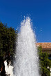 Water Spraying Into Air From Plaza Fountain Cusco Peru