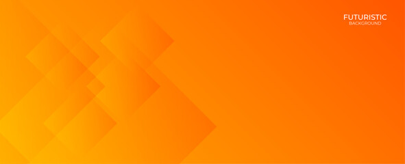 Wall Mural - Modern red orange banner background. Yellow and orange gradient with circle halftone pattern curve wave decoration. Graphic design element lines style concept for web, flyer, card cover or brochure