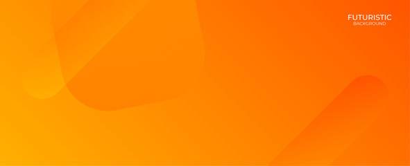 Wall Mural - Modern red orange banner background. Yellow and orange gradient with circle halftone pattern curve wave decoration. Graphic design element lines style concept for web, flyer, card cover or brochure