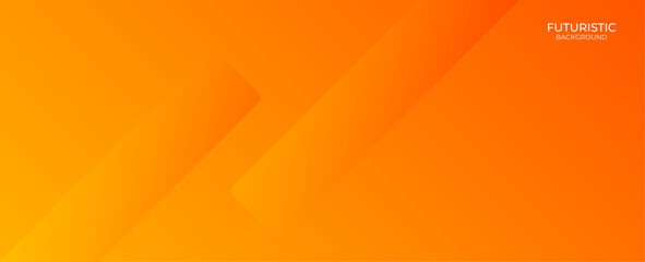 Wall Mural - Abstract modern orange yellow white banner background. geomatric art orange papercut background. Graphic design element lines style concept for web, flyer, card cover or brochure.  vecto illustration
