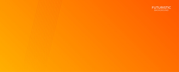 Wall Mural - Abstract modern orange yellow white banner background. geomatric art orange papercut background. Graphic design element lines style concept for web, flyer, card cover or brochure.  vecto illustration