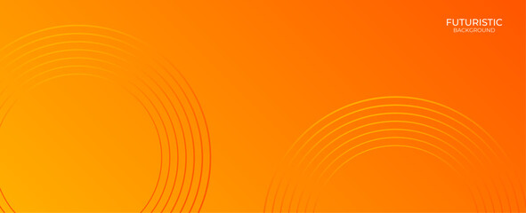 Wall Mural - Abstract modern orange yellow white banner background. geomatric art orange papercut background. Graphic design element lines style concept for web, flyer, card cover or brochure.  vecto illustration