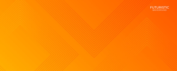 Wall Mural - Abstract modern orange yellow white banner background. geomatric art orange papercut background. Graphic design element lines style concept for web, flyer, card cover or brochure.  vecto illustration