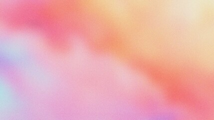 Wall Mural - soft peach, coral pink, pale lavender, gradient background with grain and noise texture