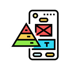 hierarchy ux ui design color icon vector. hierarchy ux ui design sign. isolated symbol illustration