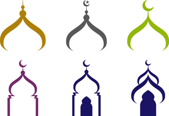 Wall Mural - Creative mosque dome vector illustration. Dome vector designs