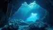 © ORG - cave underwater cave sea landscape blue sea cave
