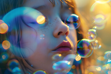 Sticker - blowing bubbles