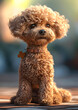 Toy poodle staring