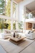 © Adobe Contributor - Bright and Airy Scandinavian Living Room With Trees Outside