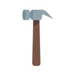 hammer isolated on white background vector flat illustration