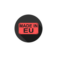 Poster - Made in EU, European Union sign icon isolated on transparent background