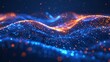 Glowing Waves of Light A Spectacular Display of Neon Lights Generative AI