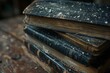 Dust covering ancient books in a forgotten library
