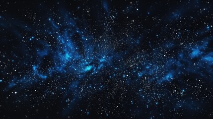 Wall Mural - A mystical expanse of azure nebulae, with cosmic dust resembling a fine sprinkling of starlight, offering a serene and otherworldly scene that captivates with its tranquil beauty.